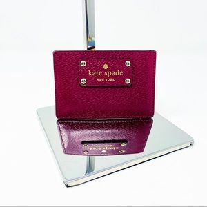 Kate Spade Card Case Graham Wellesley Burgundy
